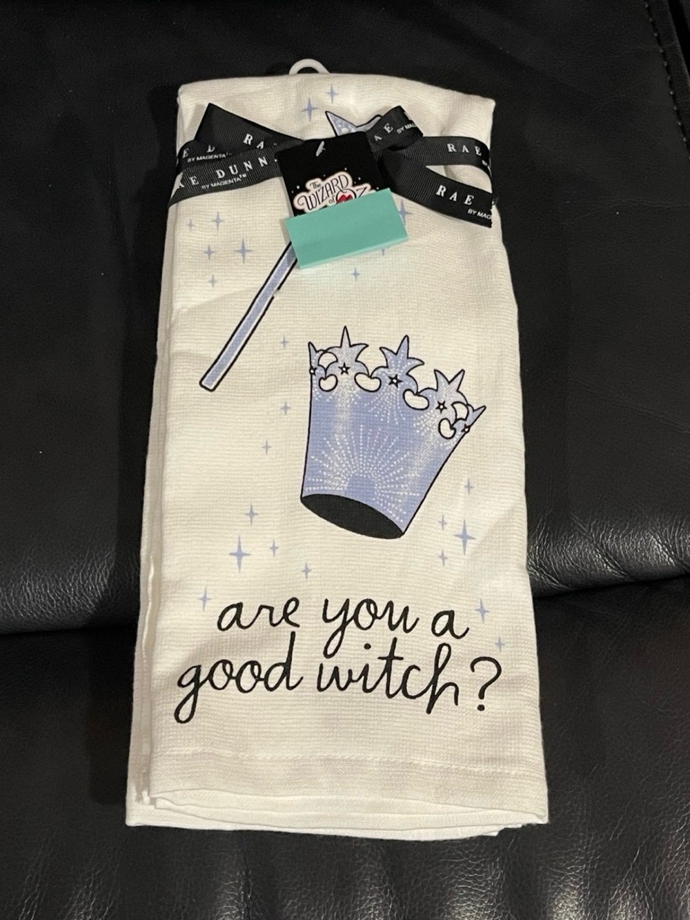Rae Dunn Wizard of Oz Kitchen Towels ARE YOU A BAD WITCH & ARE YOU A GOOD WITCH